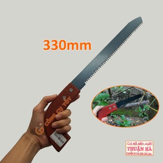 Cưa gỗ, cưa cành cầm tay cán gỗ lưỡi thép xanh Thuận Hà