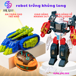 Đồ chơi Robot khủng long biến hình chiến đầu cùng trứng khủng long Đồ chơi sokkiss