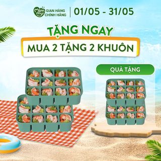 Khuôn trữ đông thực phẩm 12 ô Mămmy Silicone Baby Cube có nắp đậy tiện lợi, dễ lấy thức ăn cho bé
