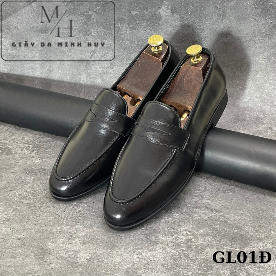 (Penny Loafer) Giày lười nam đẹp công sở da bò thật BH 12 tháng kiểu dáng thời trang - Mã GL01 Đ