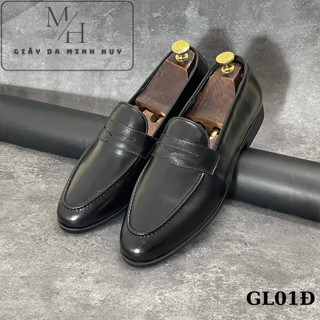 (Penny Loafer) Giày lười nam đẹp công sở da bò thật BH 12 tháng kiểu dáng thời trang - Mã GL01 Đ
