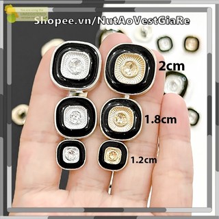 Set 10 cúc nhựa hình vuông đẹp mắt, có nhiều size 1.2cm, 1.8cm, 2cm, cúc áo đẹp và sang
