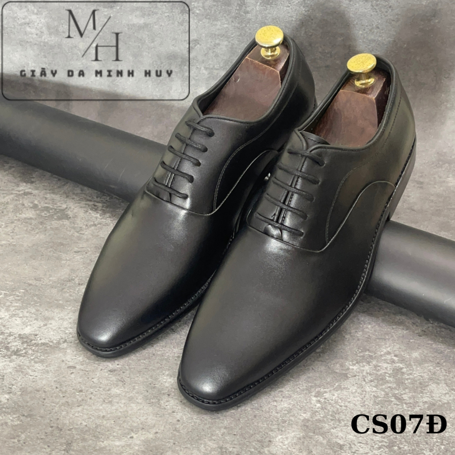 (ĐẾ PHÍP GỖ)Giày Tây nam cao cấp da bò thật bảo hành 1 năm kiểu dáng oxford KHÂU ĐẾ -mãSP CS07 Đ