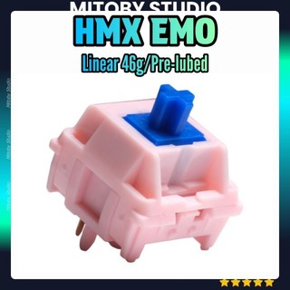 Hmx emo rainbow candy v2 linear switch 48g 5pin công tắc bàn phím cơ stem dài mitoby studio