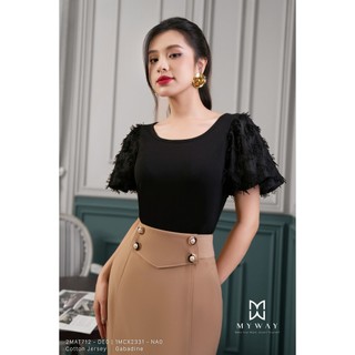 Áo thun nữ my way tay bồng cao cấp 2mat712
