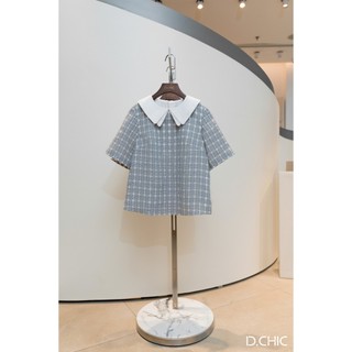 D.CHIC Áo sơ mi cộc tay 2 lá cổ MS: 1812450