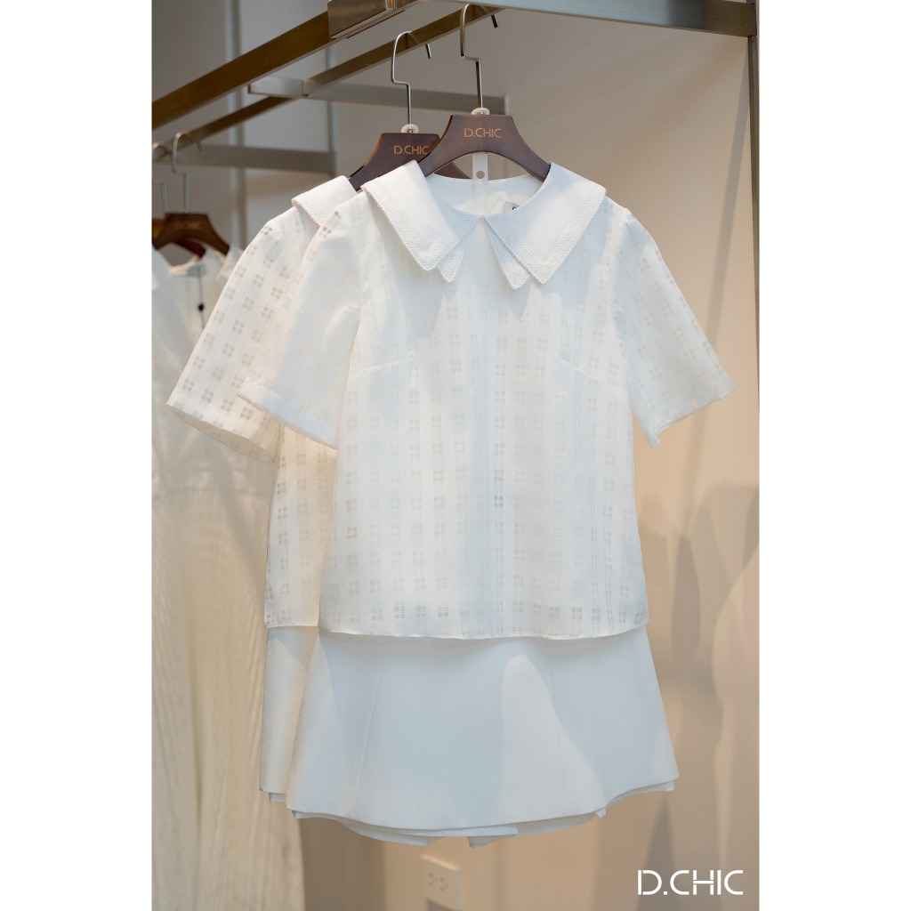 D.CHIC Áo sơ mi cộc tay 2 lá cổ MS: 1812450