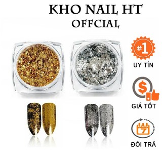 Nhũ dập hũ nhũ cánh vàng bạc trang trí móng nail siêu xinh