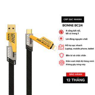 Cáp Sạc Nhanh 4 Trong 1 Sạc Chống Gẫy Chính Hãng Bảo Hành 12 tháng HKDOTI SP09