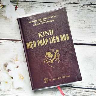 Sách - kinh diệu pháp liên hoa - bìa cứng