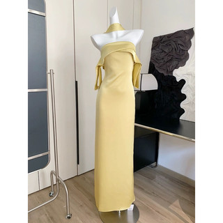 đầm phi lụa cúp ngực thiết kế qccc