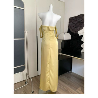 đầm phi lụa cúp ngực thiết kế qccc