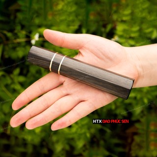 Cán dao nhật bát giác gỗ mun htx dao phúc sen - cn01