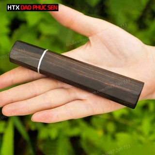 Cán dao nhật bát giác gỗ mun htx dao phúc sen - cn04