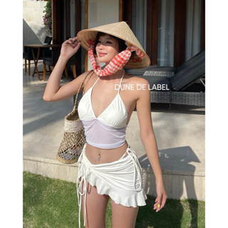 DUNE DE LABEL l Bikini 2 Mảnh Màu Trắng Phối Voan Lưới - HAWAII BIKINI