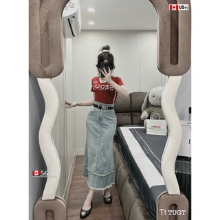 Chân Váy Denim Đuôi Cá Dài Lưng Cao Phong Cách Retro Thời Trang 1370 QCL1 LuciK Shop CV0063