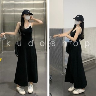 Đầm maxi 2 dây đan lưng dáng dài- chất gân sang chảnh 1163