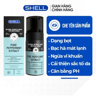 Dung dịch vệ sinh nam dạng bọt, tinh chất bạc hà tươi mát Shell Pure Peppermint Extract - Chai 100ml | SHELL CHÍNH HÃNG
