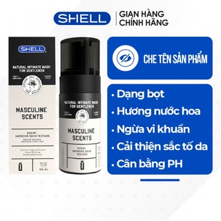 Dung dịch vệ sinh nam dạng bọt, hương thơm nam tính Shell Masculine Scents - Chai 100ml | SHELL CHÍNH HÃNG