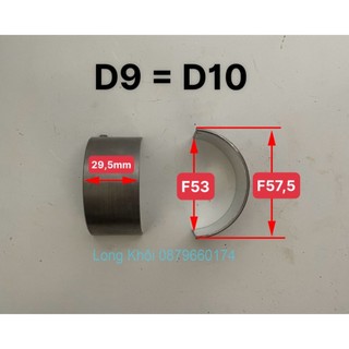 Bạc biên máy nổ d8 d9 d10 r180a em185 em190