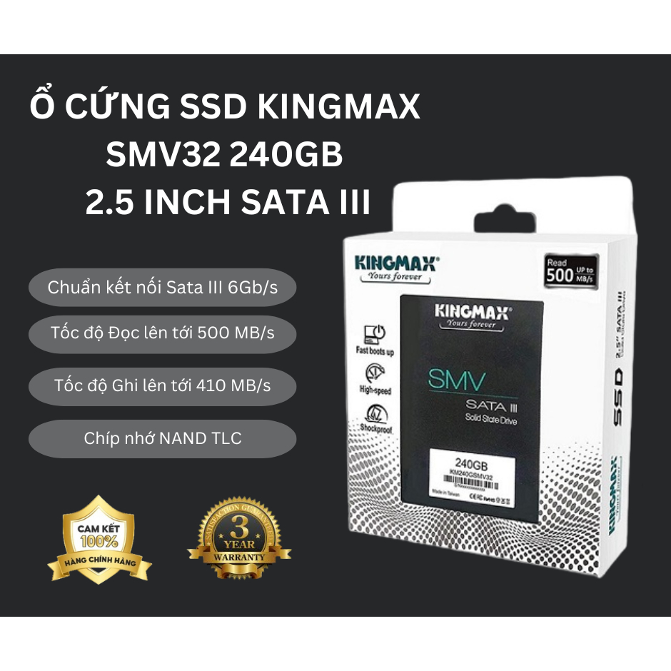 Ổ CỨNG SSD KINGMAX SMV32 240GB 2.5 INCH SATA3