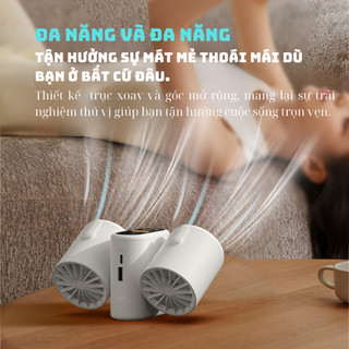 Quạt Đeo Thắt Lưng Thổi Mát Trong Áo Điều Hoà, Quạt Đeo Hông Làm Mát Siêu Nhanh Mô Tơ Phản Lực 2 Luồng Cao Cấp