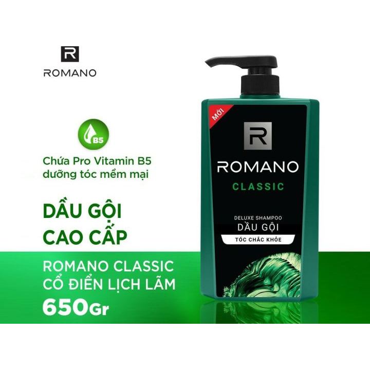 [ Chính Hãng ] Dầu gội ROMANO Classics 650g