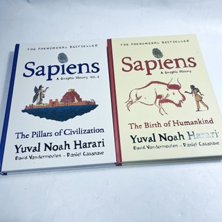 Sách - Sapiens A Graphic History Lược Sử Loài Người nhập 2 quyển màu bìa cứng