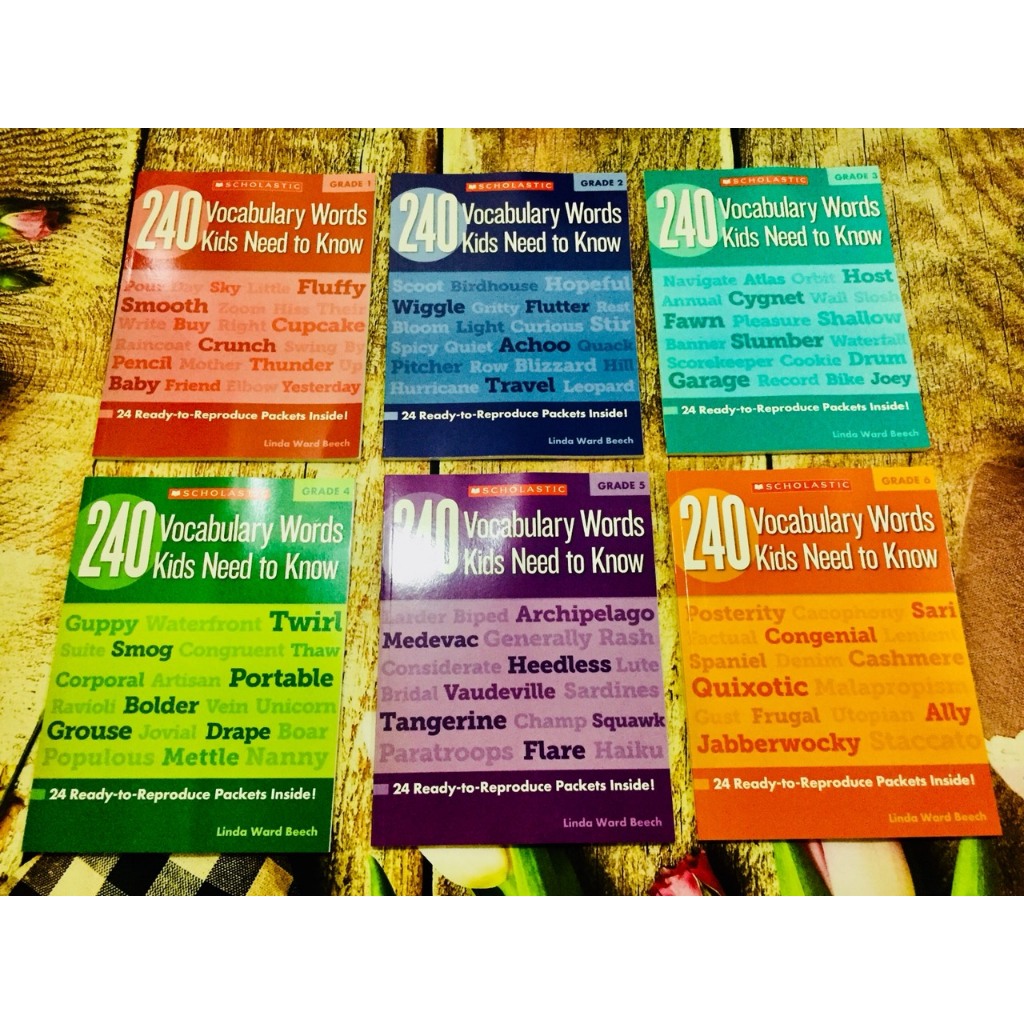 Sách - 240 vocabulary words kids need to know nhập 6 quyển