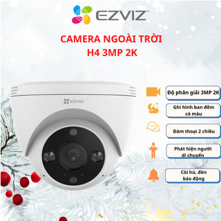 Camera WIFI Ezviz ngoài trời dạng bán cầu EZVIZ H4 2K 3MP có màu đêm, đàm thoại 2 chiều, tích hợp AI chính hãng