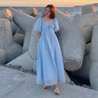 SUMIRE - Đầm xoè tay bí rút ngực - osu