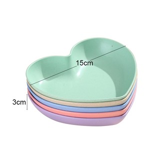 Combo 5 cái Đĩa lúa mạch hình trái tim 15cm