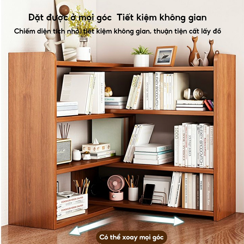 BMZAR Kệ Sách gỗ để bàn Tự do điều chỉnh dài ngắn tiện lợi dễ dàng sử dụng Để 3 màu | BigBuy360 - bigbuy360.vn