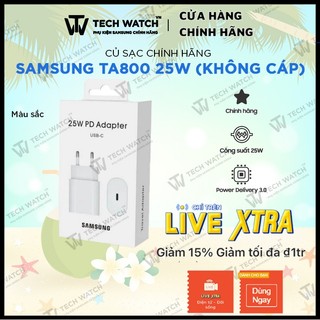 Củ Sạc 25W Chính Hãng Samsung Dành Cho Điện Thoại S24 |S23 | S22 - TechwatchVN