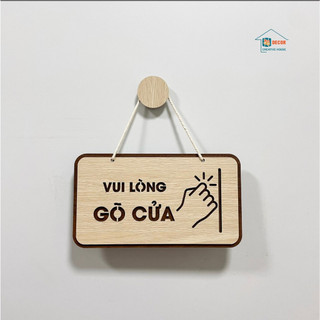 Bảng gỗ vui lòng gõ cửa ,trang trí nhà cửa,văn phòng siêu tiện lợi.