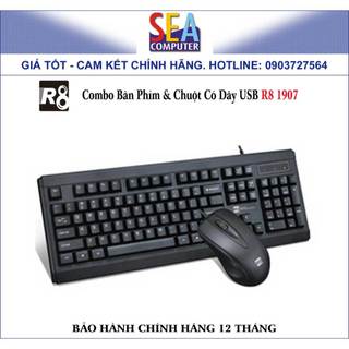 Combo bàn phím & chuột có dây usb r8 1907