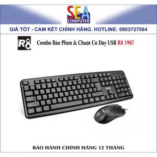 Combo Bàn Phím & Chuột Có Dây USB R8 1907