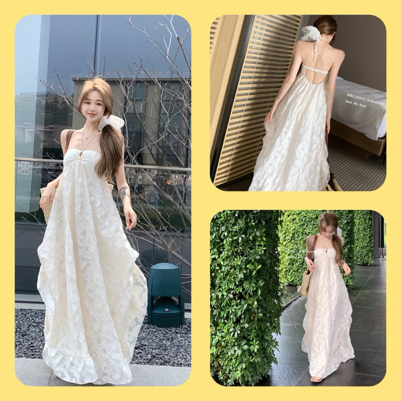 Váy Maxi Yếm Hở Lưng