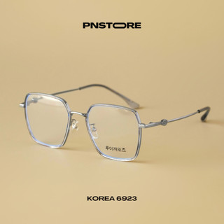 Gọng kính vuông kim loại KOREA 6923 PNSTORE nam nữ, chất liệu Titanium, chống ánh sáng xanh