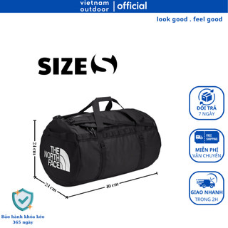 Túi Trống Du Lịch THE NORTH FACE BASE CAMP DUFFEL 31L Phượt Chống Nước Thời Trang Ngăn Chính Lớn Size S