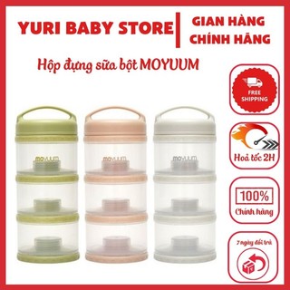 Khay chia sữa Moyuum 3 ngăn, hộp chia sữa - đồ ăn dặm Moyuum chính hãng