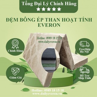 Đệm bông ép than hoạt tính, êm mềm bề mặt đệm, tựa topper