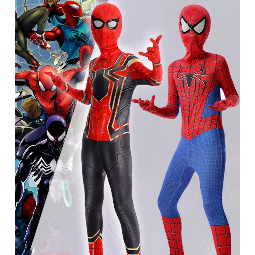   HỎA TỐC  Đồ hóa trang Người Nhện Deadpool Spiderman Iron Man cho bé Quần áo siêu nhân Halloween 