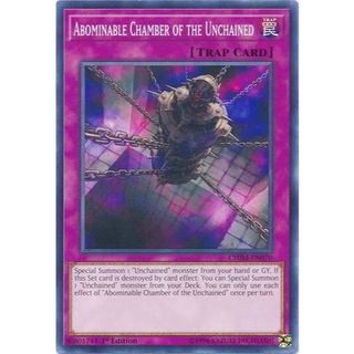 Lá bài thẻ bài Yugioh Abominable Chamber of the Unchained - Tặng bọc bài nhựa bảo quản