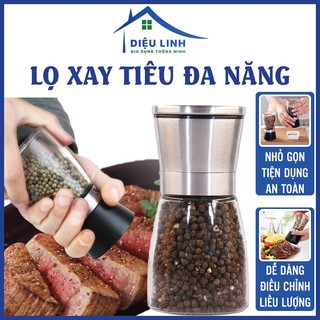 Lọ xay tiêu nắp nhựa,nắp inox lọ xay hạt tiêu cầm tay siêu nhanh,cối xay tiêu đa năng dieulinhshop