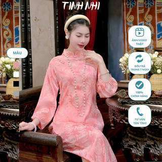 Pháp phục đi lễ TINH NHI lụa gấm chữ thọ sang trọng và thanh lịch PP125