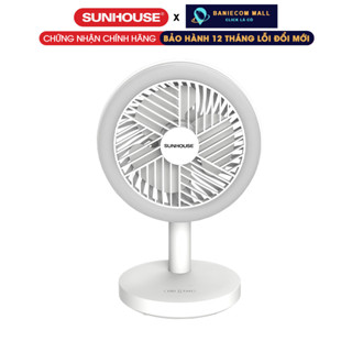 Quạt tích điện Sunhouse SHD7114 7h liên tục 3 chế độ quạt kiêm đèn ngủ tiện lợi 12 tháng bảo hành
