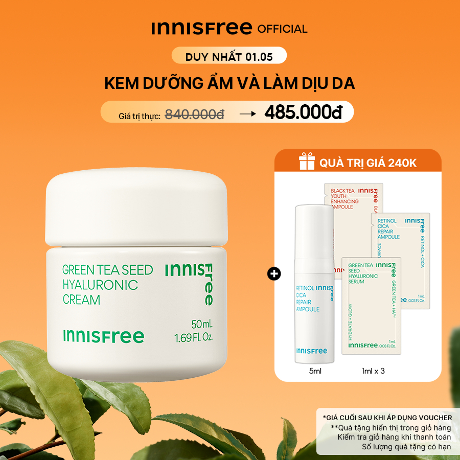 Kem Dưỡng Ẩm Innisfree Green Tea Seed Cream 50Ml