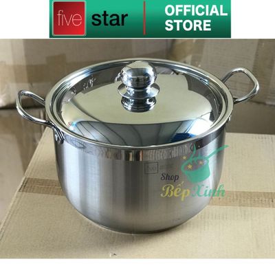 Nồi inox 3 đáy bếp từ FiveStar Standard  nắp inox size 30cm dung tích 13 lít  , dùng được mọi bếp