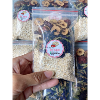 Thức ăn cho thú cưng mix 3 loại yến mạch, hoa, táo sấy khô